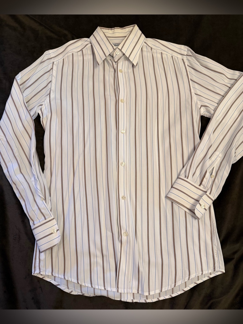 Dolce & Gabbana Men's Striped Dress Shirt Size 16.5/42 (large)